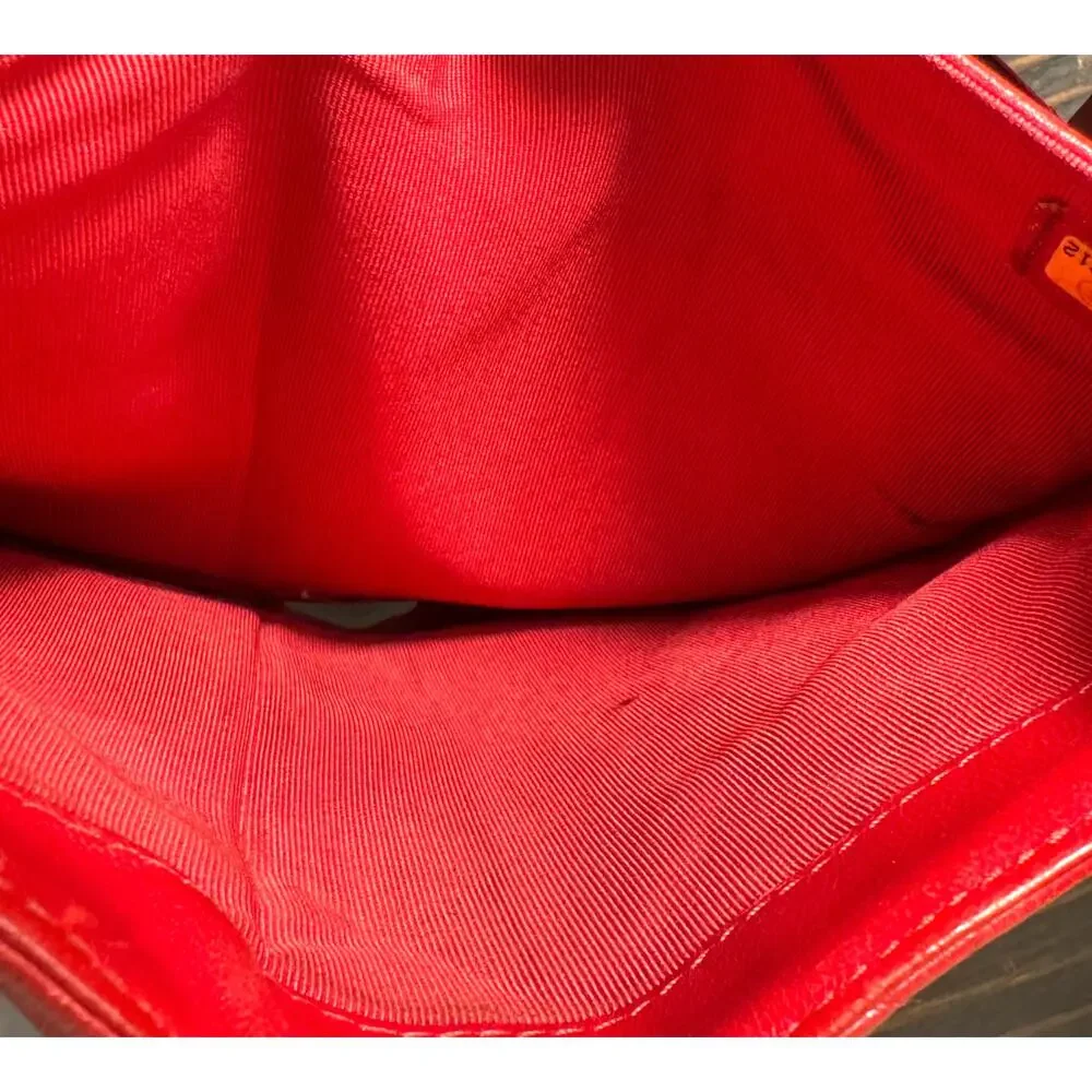 CHANEL red lambskin